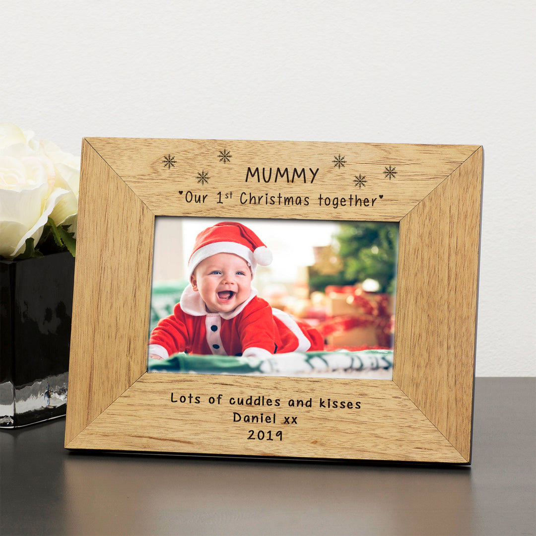 Personalised Mummy Our 1st Christmas Together Photo Frame 6x4