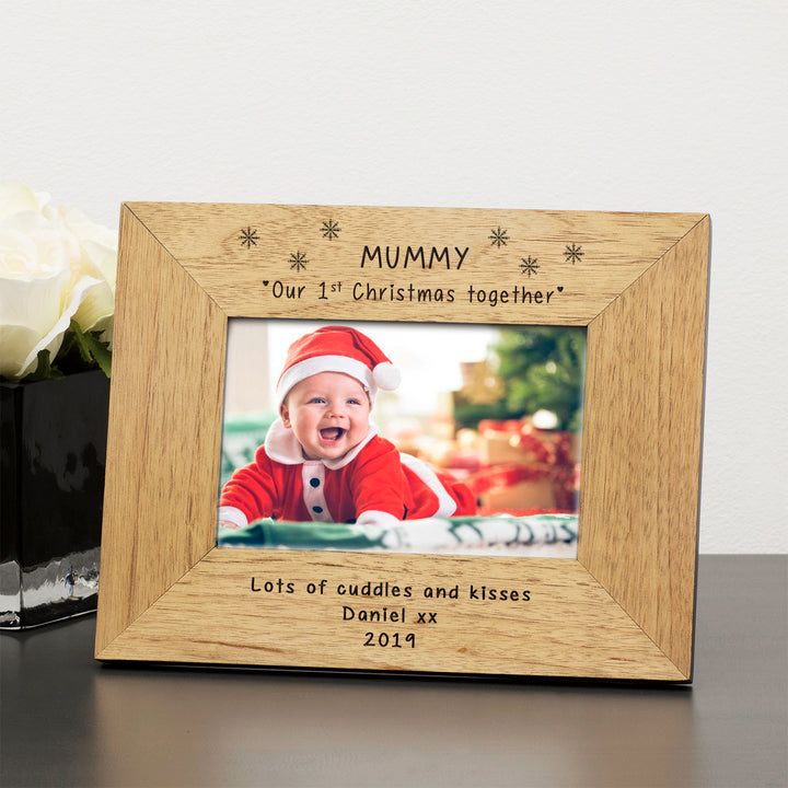 Personalised Mummy Our 1st Christmas Together Photo Frame 6x4