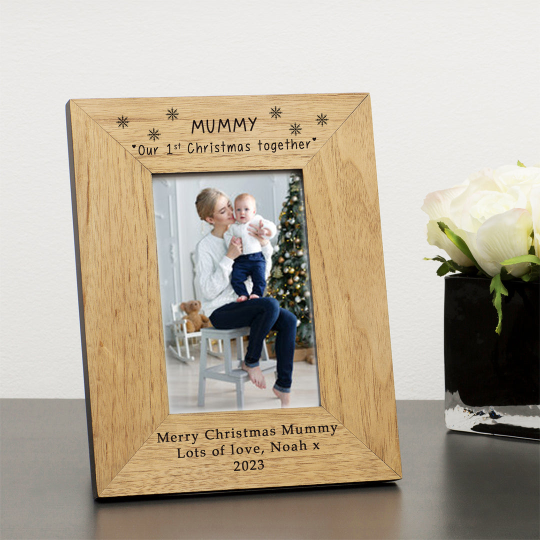 Personalised Mummy Our 1st Christmas Together Photo Frame 6x4