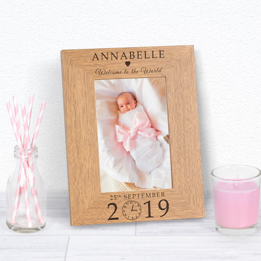 Personalised Welcome to the World Baby Photo Frame 6x4