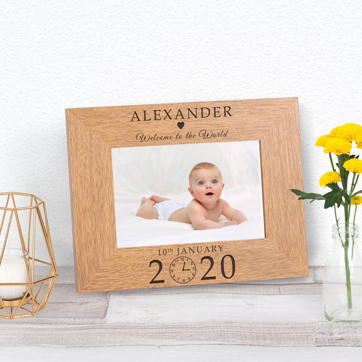 Personalised Welcome to the World Baby Photo Frame 6x4