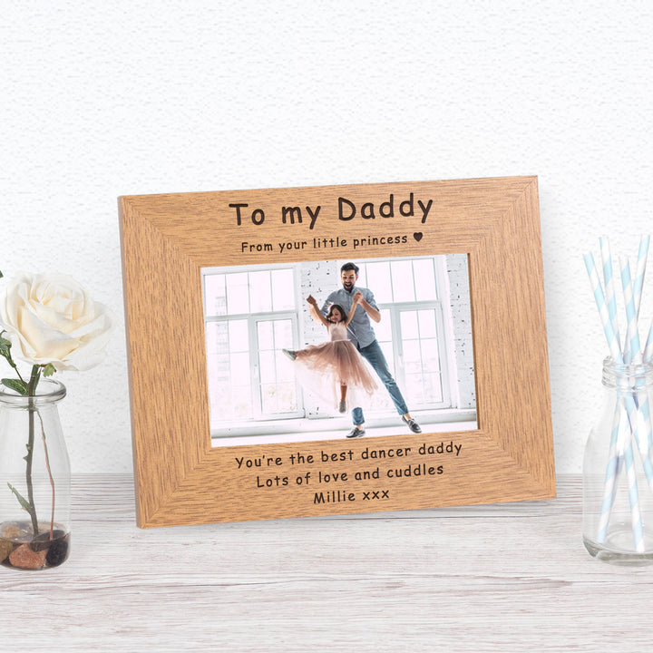 Personalised Little Princess Wooden Photo Frame 6x4