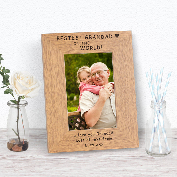 Personalised Bestest Grandad Photo Frame 6x4