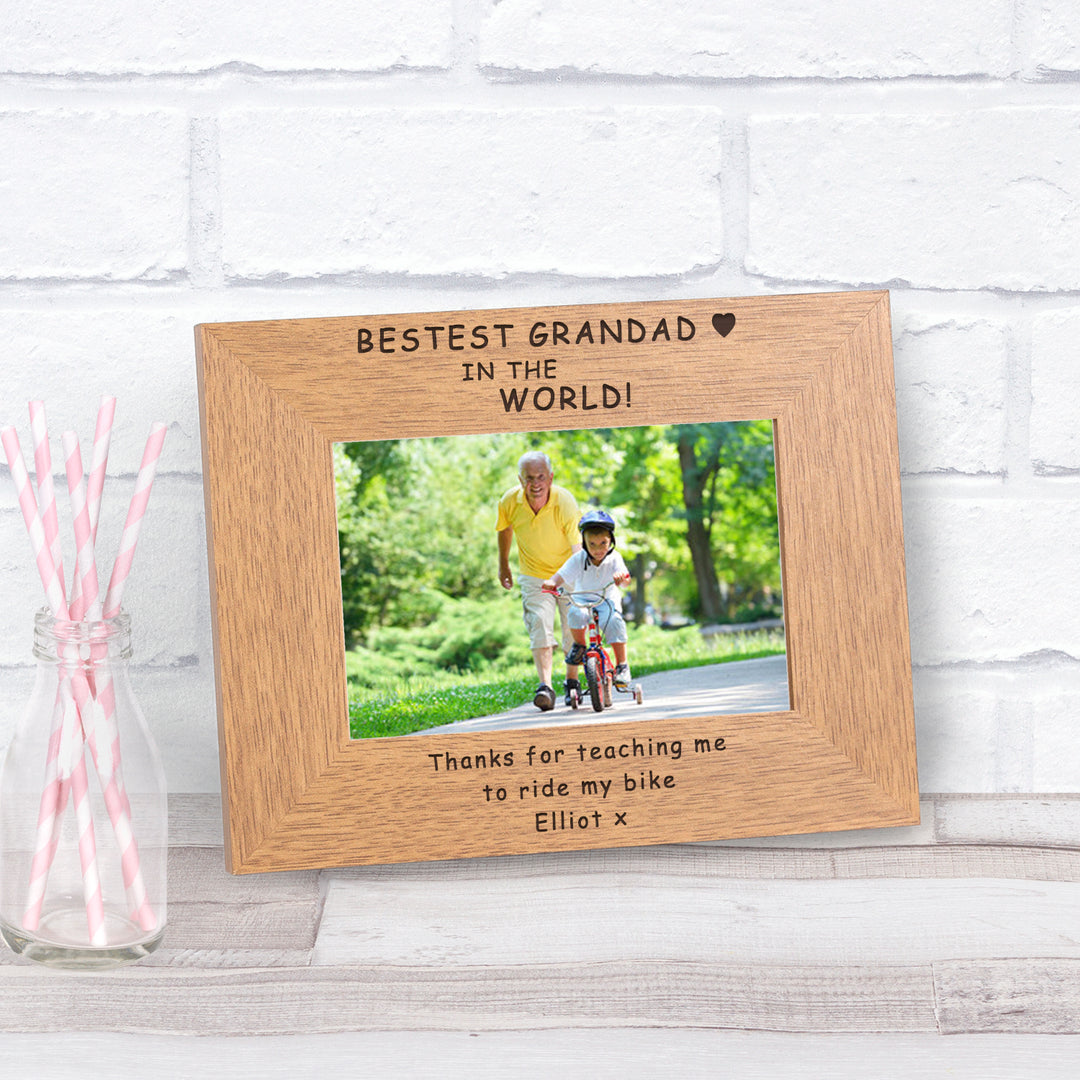 Personalised Bestest Grandad Photo Frame 6x4