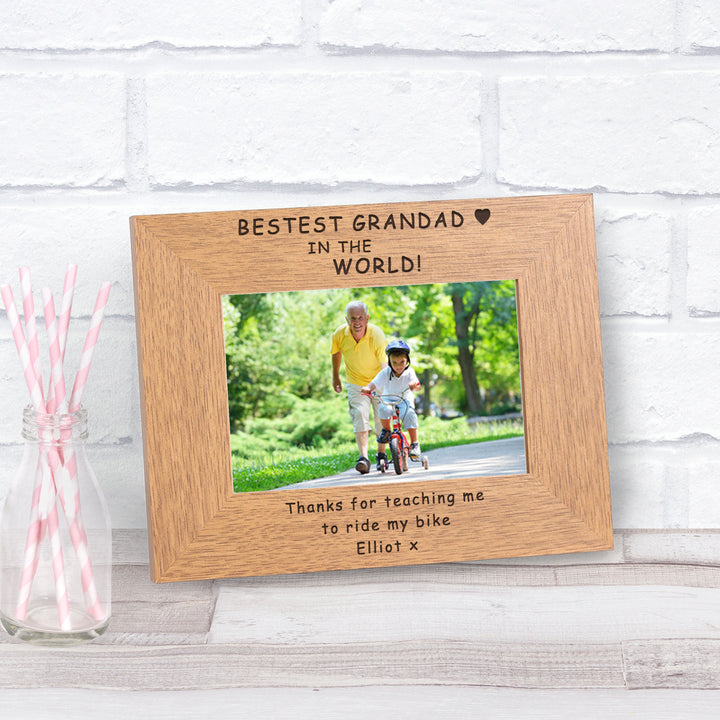 Personalised Bestest Grandad Photo Frame 6x4