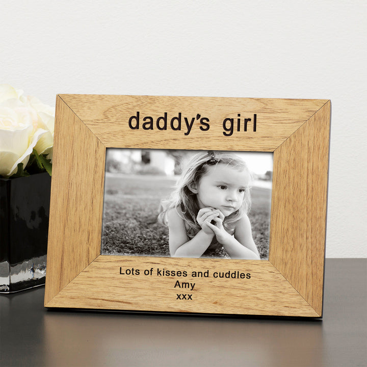 Personalised Daddy’s Girl Wooden Photo Frame 6x4