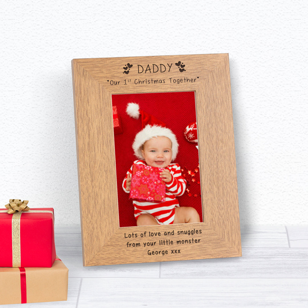 Personalised Daddy Our 1st Christmas Together Photo Frame