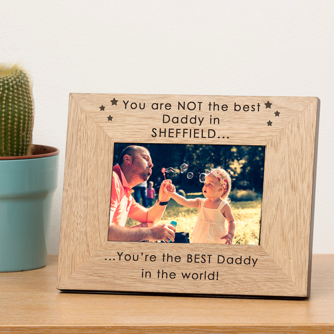 Personalised Best in the World Wooden Photo Frame 6x4