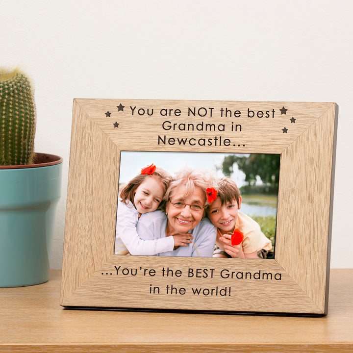 Personalised Best in the World Wooden Photo Frame 6x4