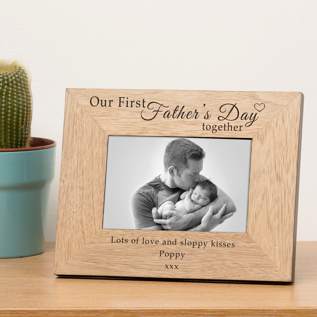 Personalised Our First Father’s Day Together 6x4 Photo Frame