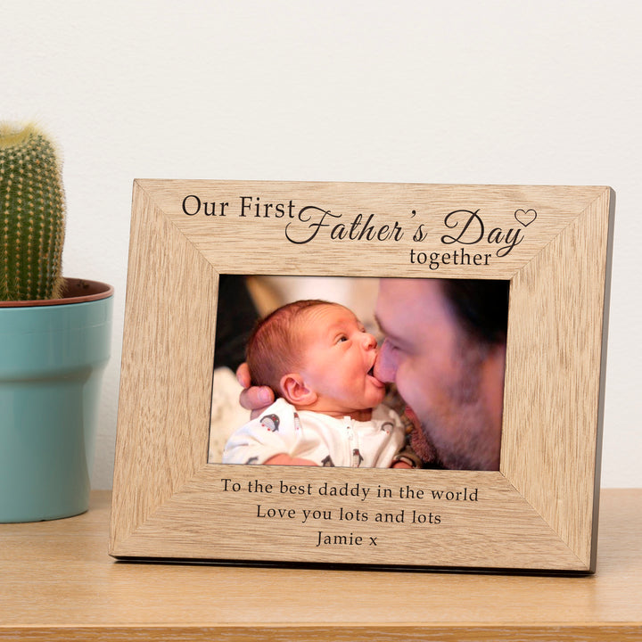 Personalised Our First Father’s Day Together 6x4 Photo Frame