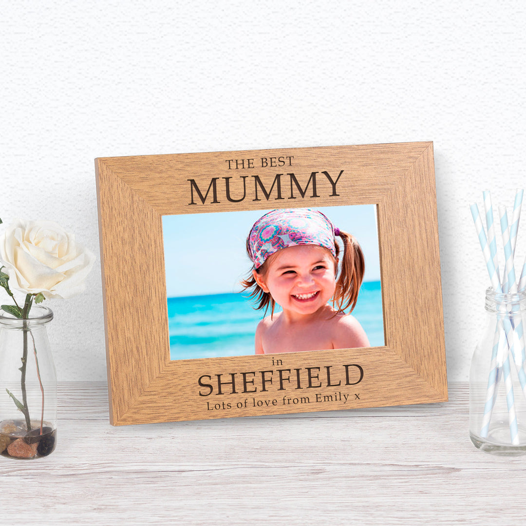 Personalised The Best Wooden Photo Frame 7x5