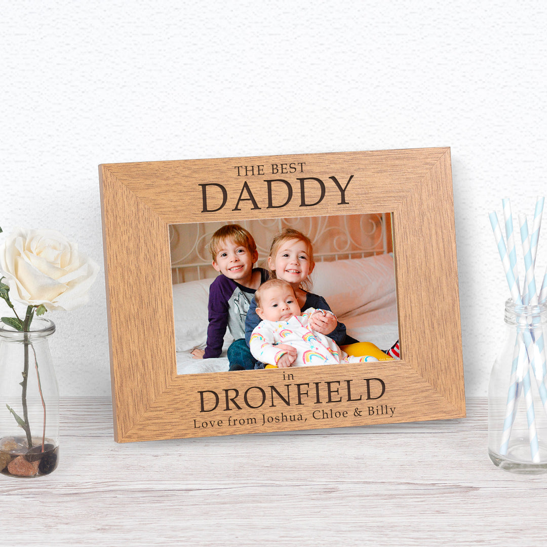 Personalised The Best Wood Photo Frame 6x4