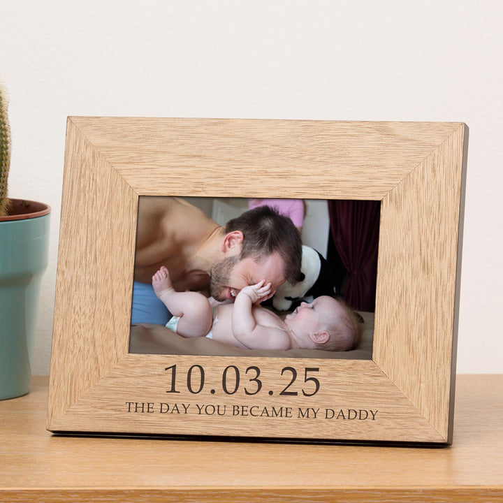 Personalised The Day You Became My Daddy Oak Frame 6x4