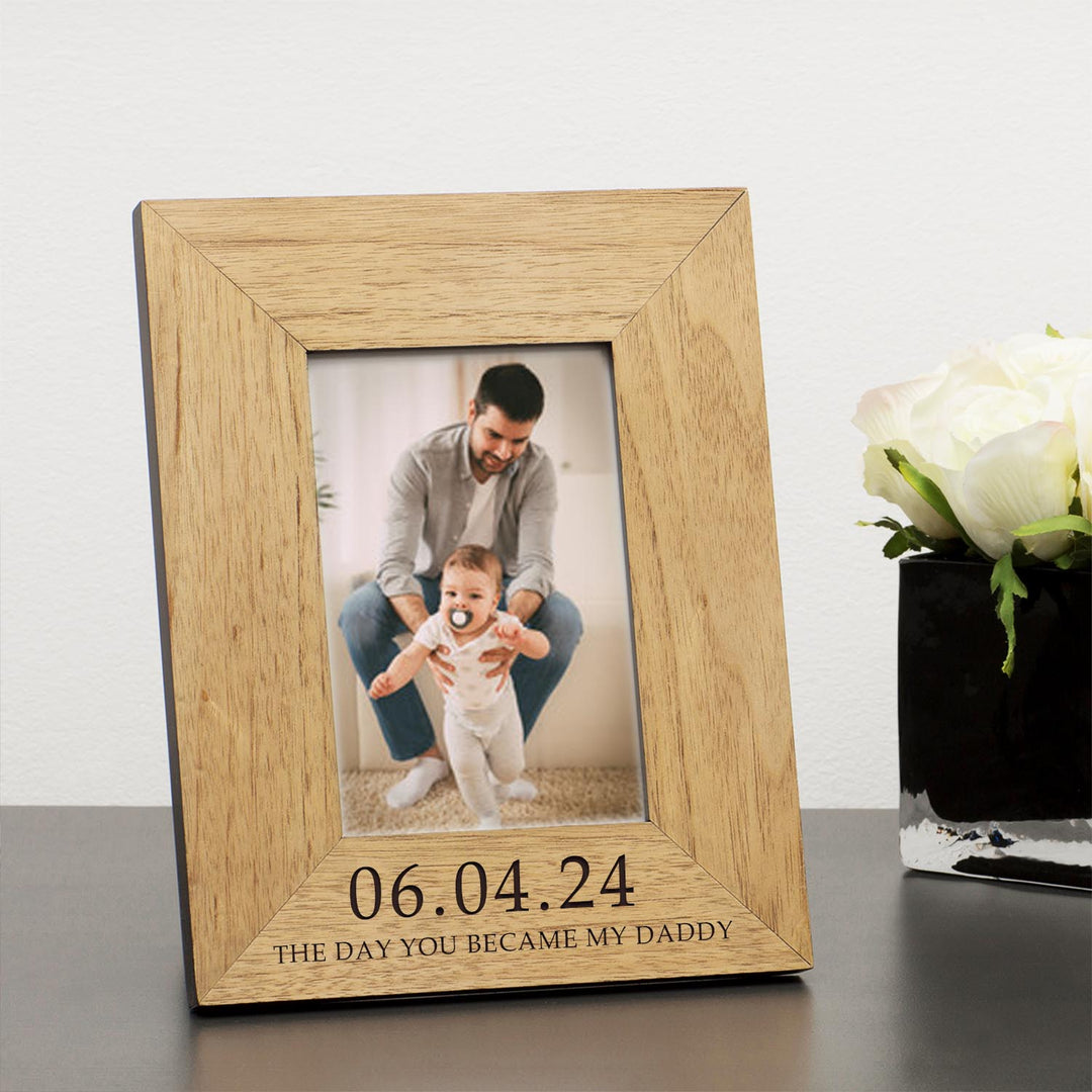 Personalised The Day You Became My Daddy Oak Frame 6x4