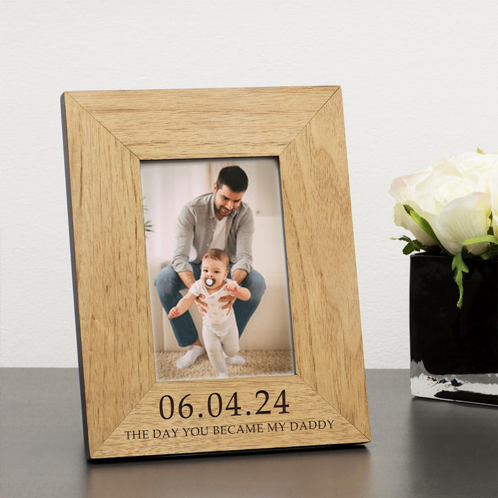 Personalised The Day You Became My Daddy Oak Frame 6x4