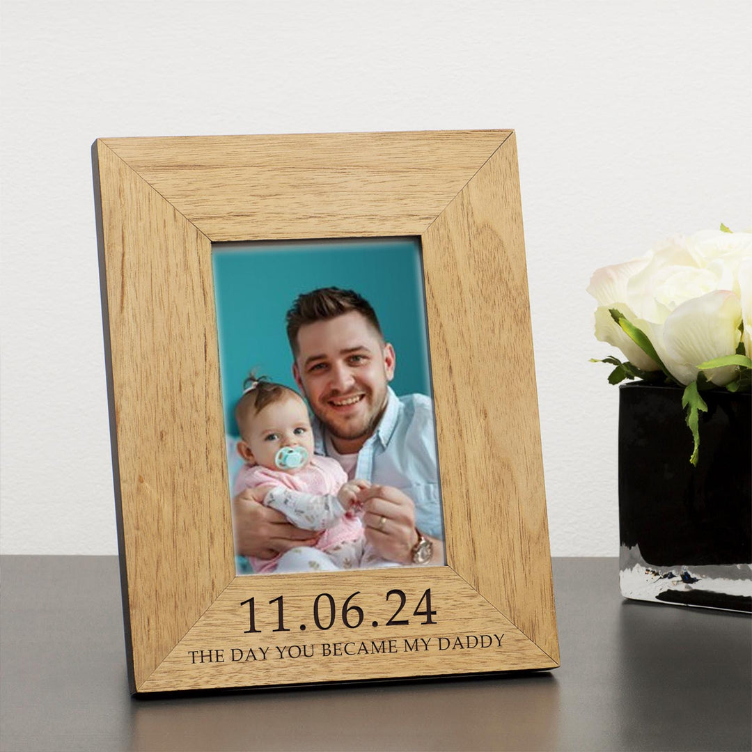 Personalised The Day You Became My Daddy Oak Frame 6x4