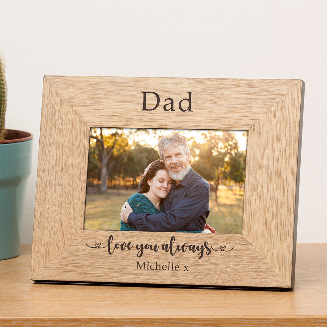 Personalised Love You Always Oak Veneer Photo Frame 7x5