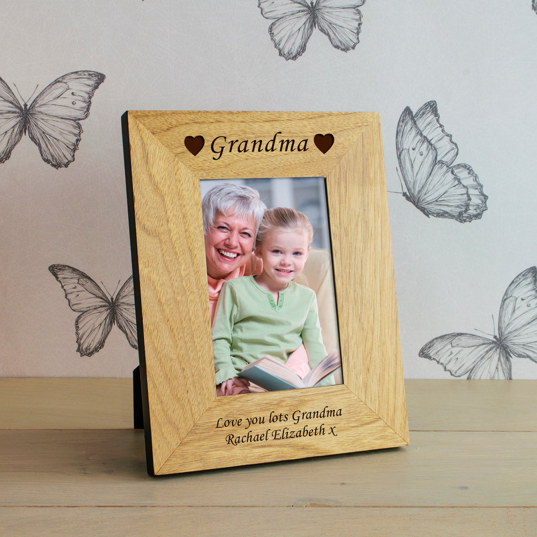 Personalised Daddy or Mummy Oak Finish 6x4 Photo Frame