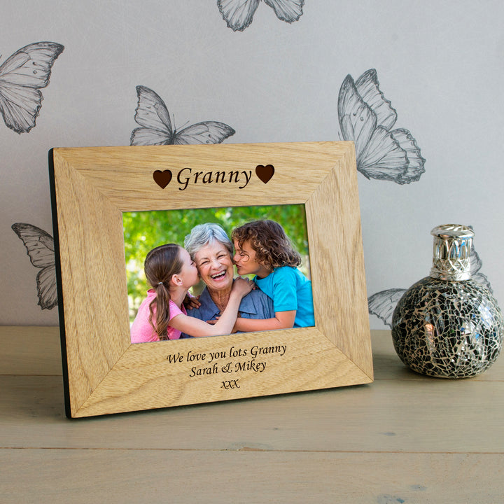 Personalised Daddy or Mummy Oak Finish 6x4 Photo Frame