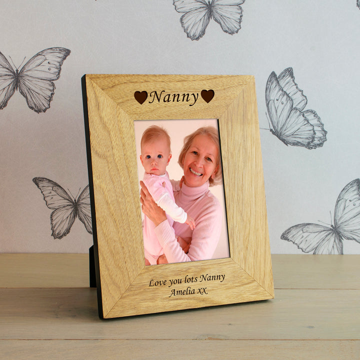 Personalised Daddy or Mummy Oak Finish 6x4 Photo Frame