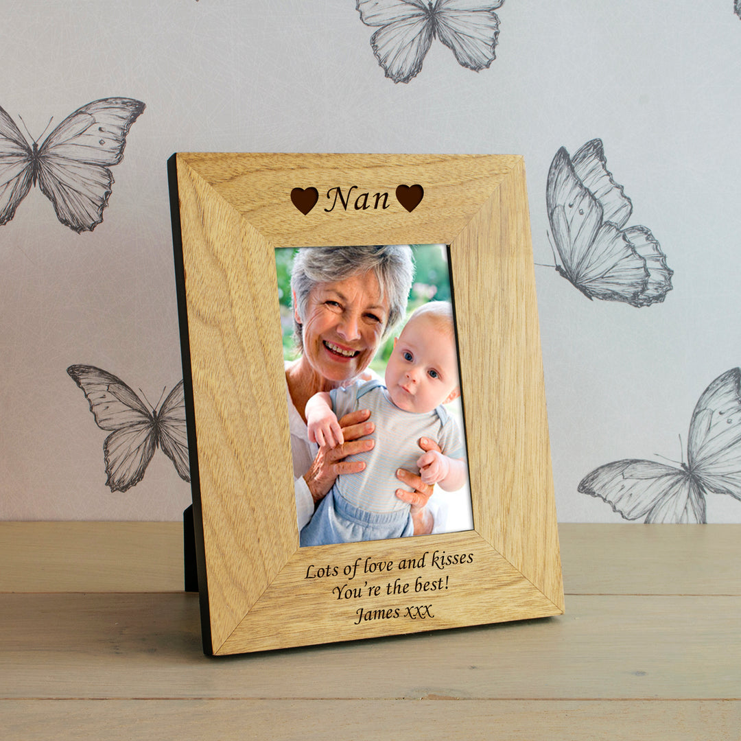 Personalised Daddy or Mummy Oak Finish 6x4 Photo Frame