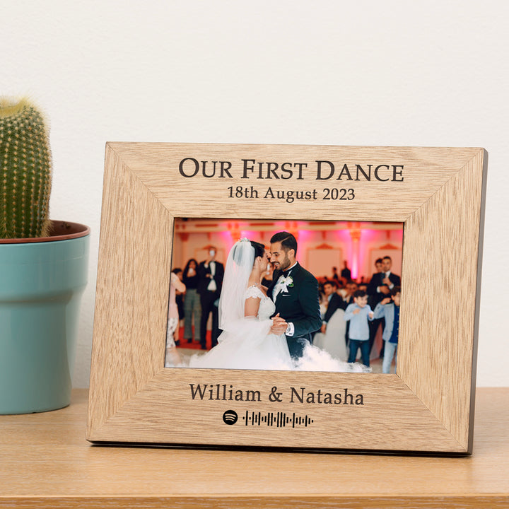 Personalised Our First Dance Spotify Code Photo Frame 6x4