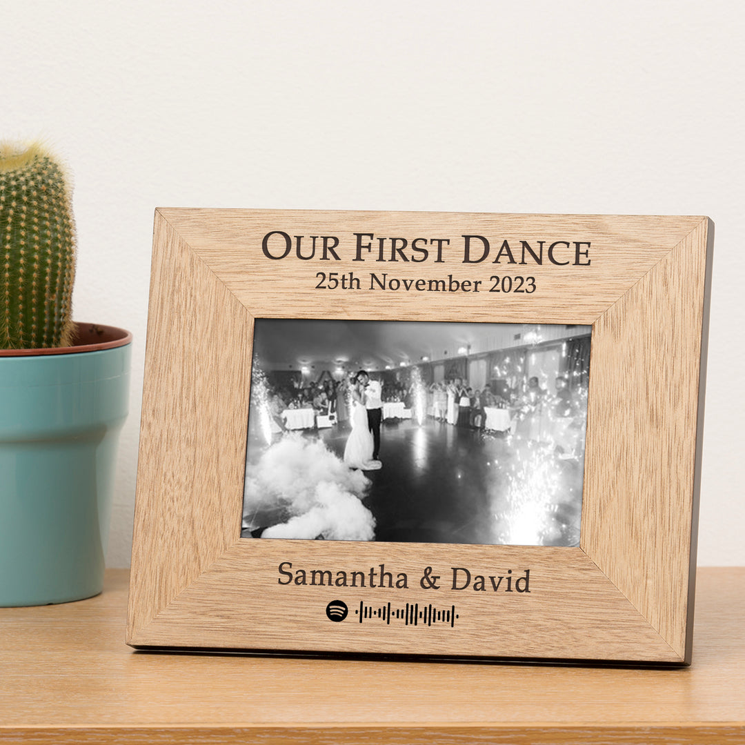 Personalised Our First Dance Spotify Code Photo Frame 6x4