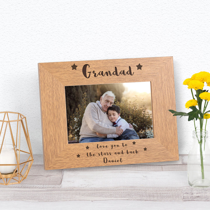 Personalised Love You to the Stars and Back Wooden Photo Frame