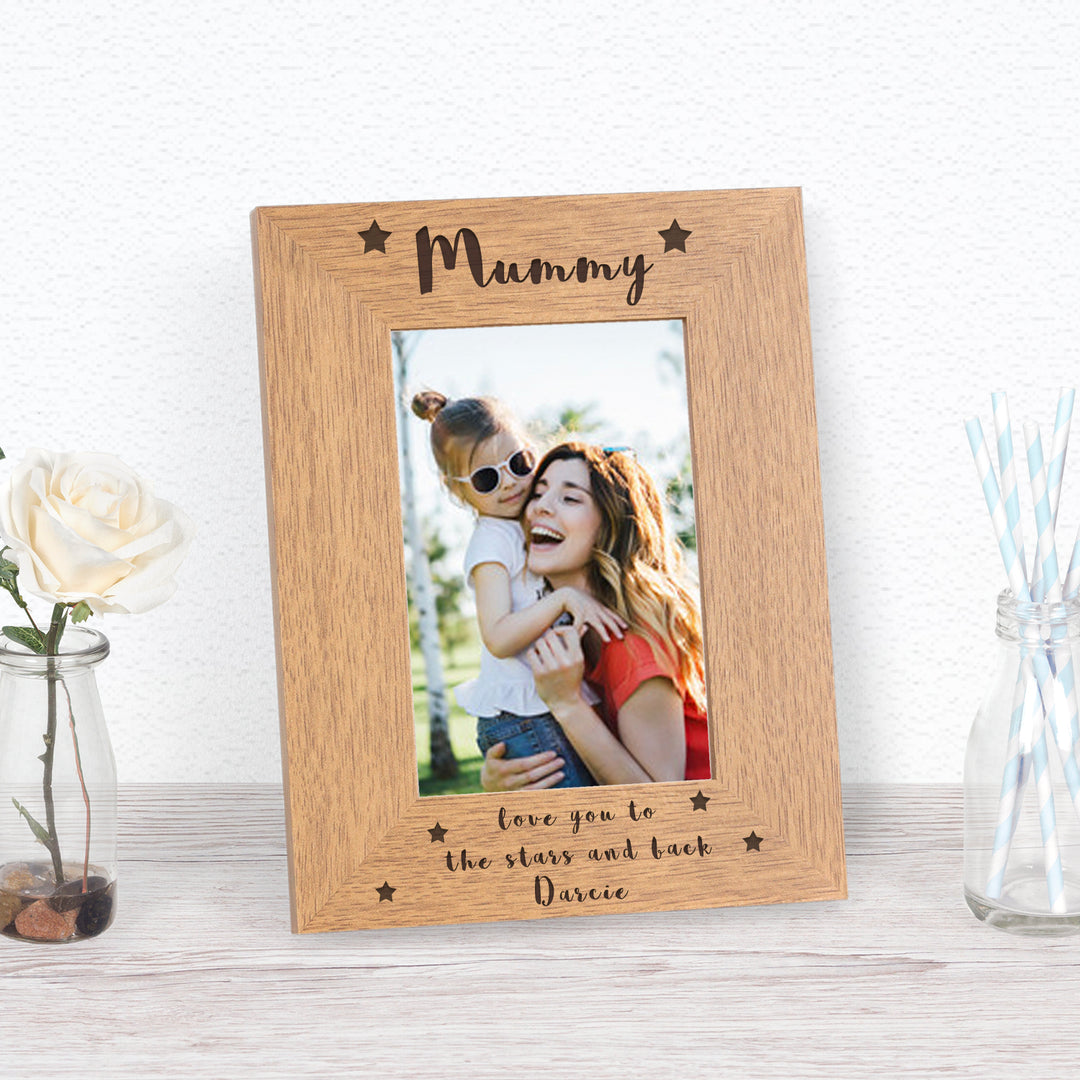 Personalised Love You to the Stars and Back Wooden Photo Frame
