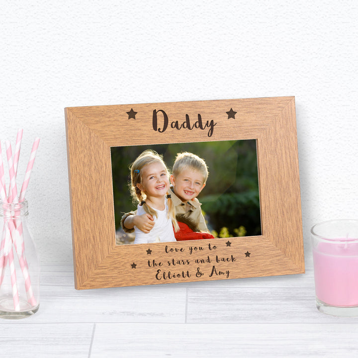 Personalised Love You to the Stars and Back Wooden Photo Frame