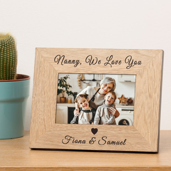 Personalised I/We Love You Wooden Photo Frame 6x4