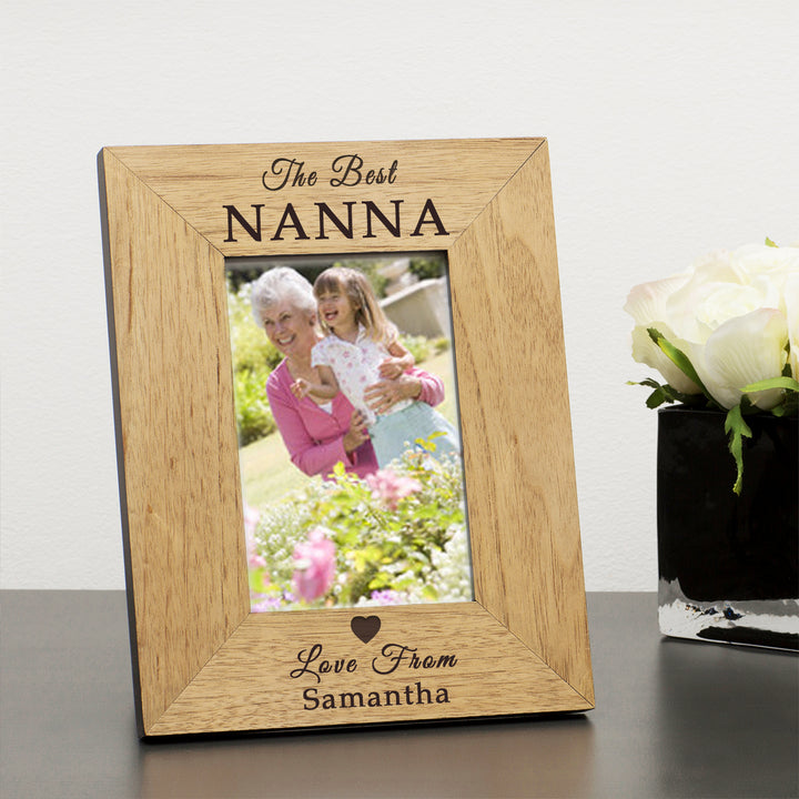 Personalised The Best Oak Veneer Photo Frame 6x4