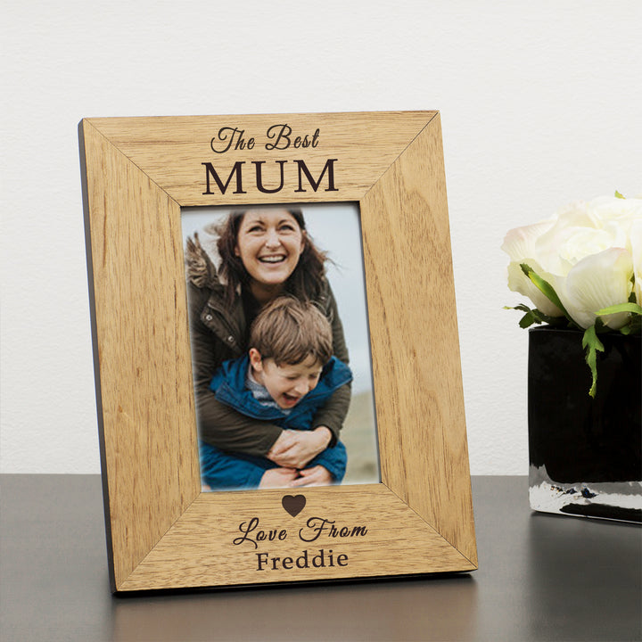 Personalised The Best Oak Veneer Photo Frame 6x4