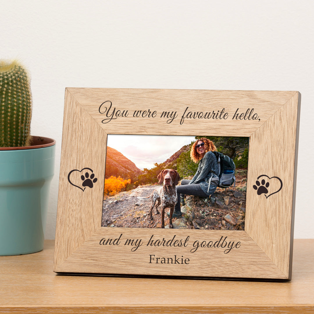 Personalised Paw Print Pet Memory Frame &