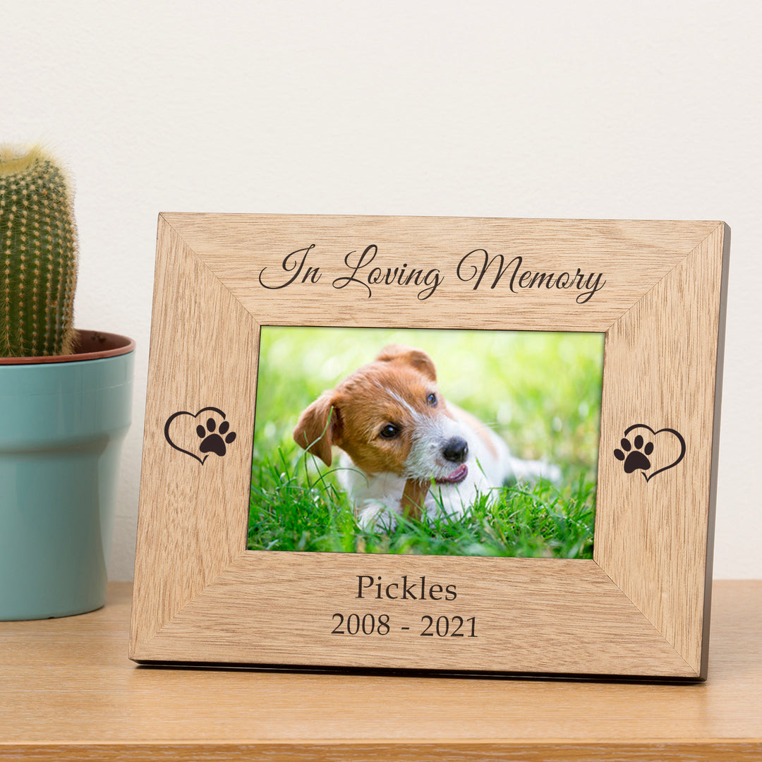 Personalised In Loving Memory Pet Photo Frame 6x4