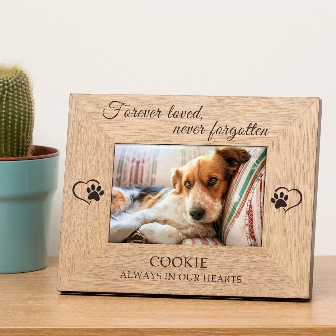 Personalised Always in Our Hearts Pet Memory Photo Frame 7x5