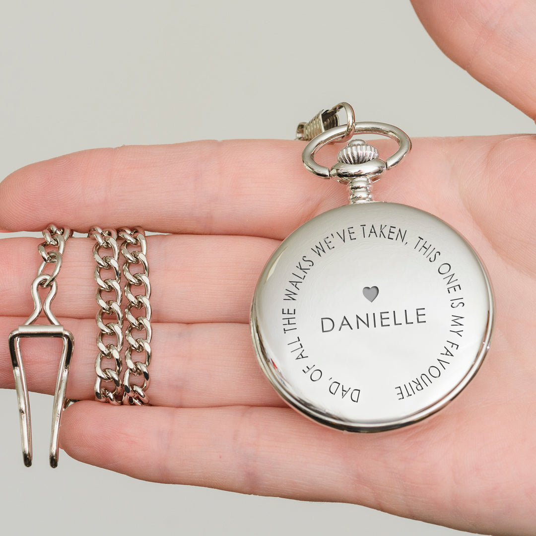 Personalised Dad Of All The Walks Pocket Watch