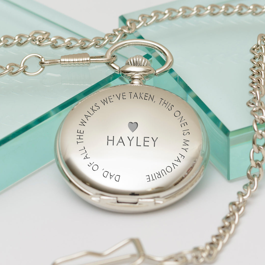 Personalised Dad Of All The Walks Pocket Watch