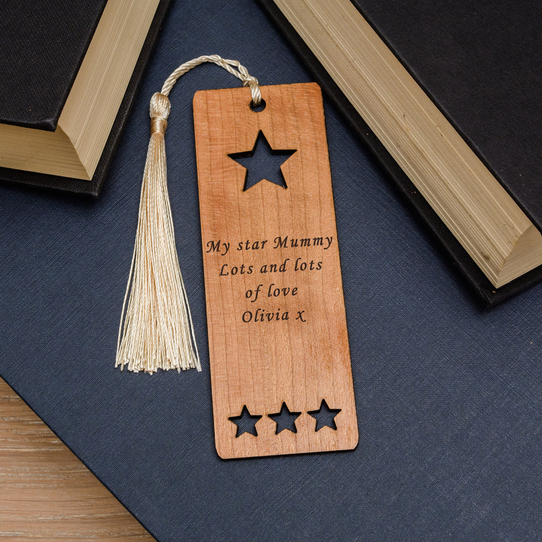 Personalised Cherrywood Bookmark with Tassel