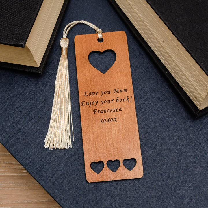 Personalised Cherrywood Bookmark with Tassel