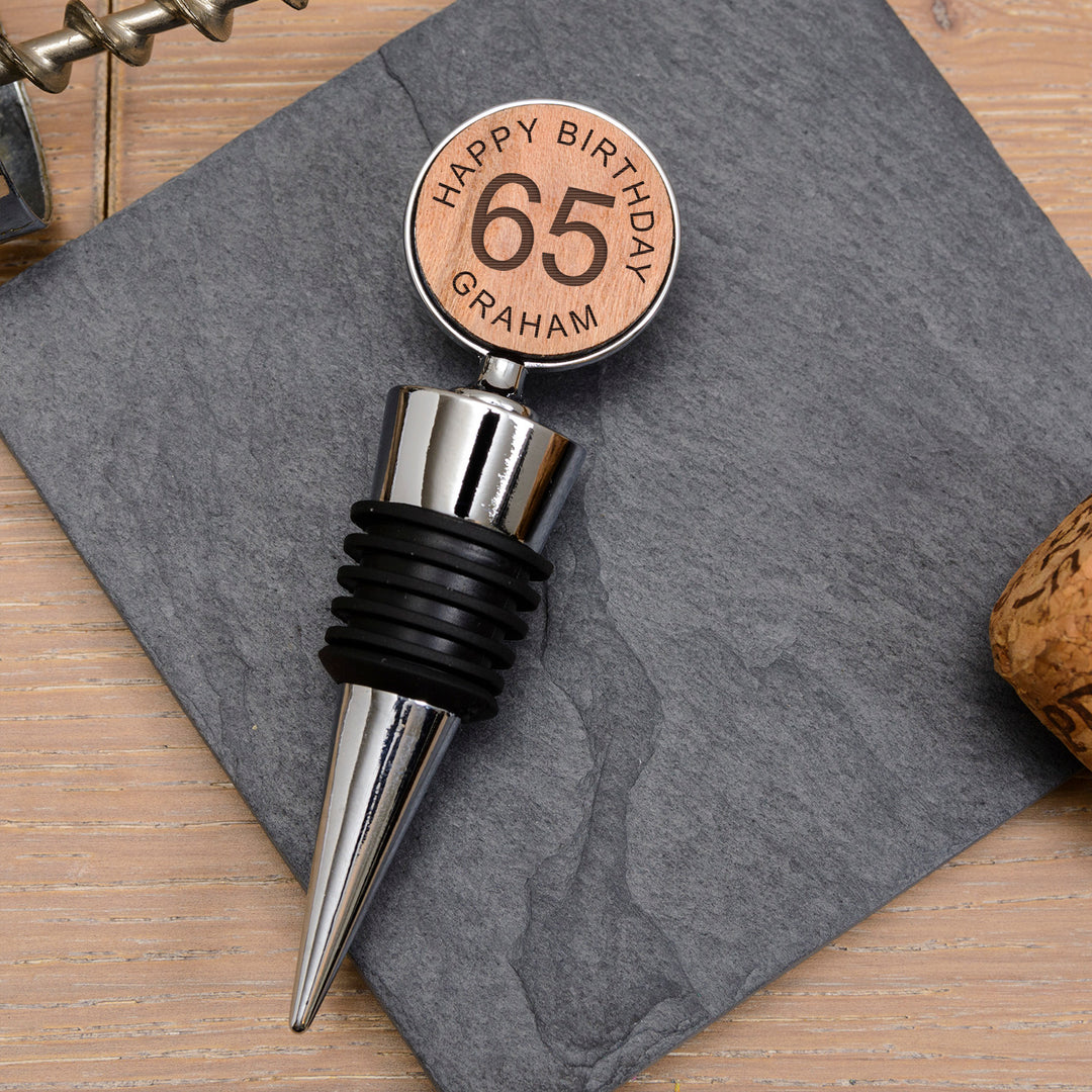 Personalised Birthday Bottle Stopper