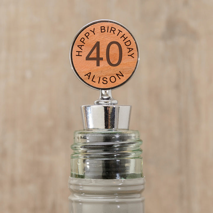 Personalised Birthday Bottle Stopper