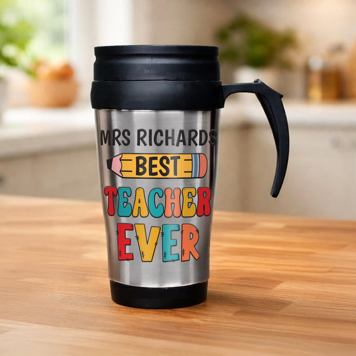 Personalised Best Teacher Thermal Mug, The Personal Shop, personalised gifts