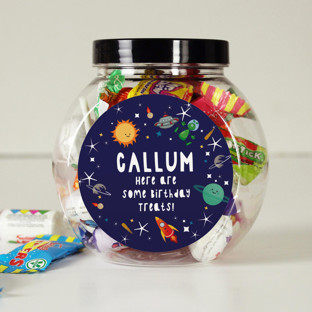 Personalised Space Sweet Jar – alternative view