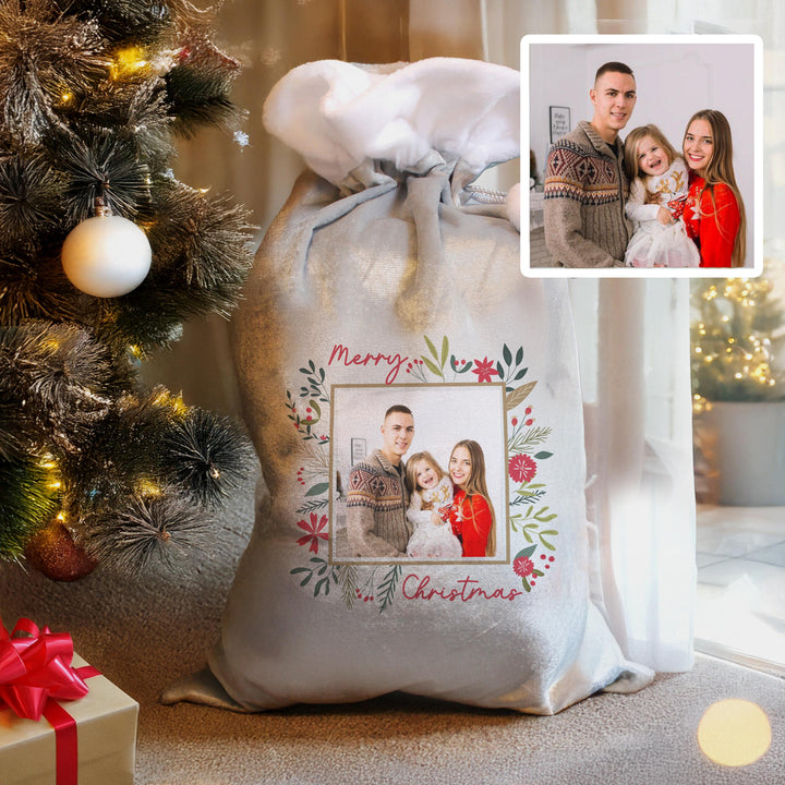 Personalised Photo Upload Christmas Sack – alternative view