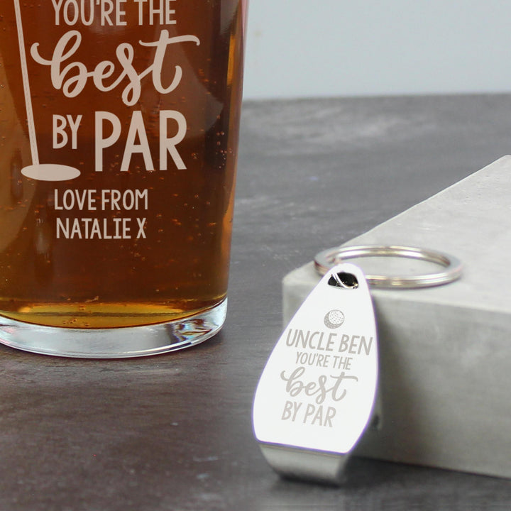 Personalised By Par Pint Glass &amp; Bottle Opener, The Personal Shop, personalised gifts