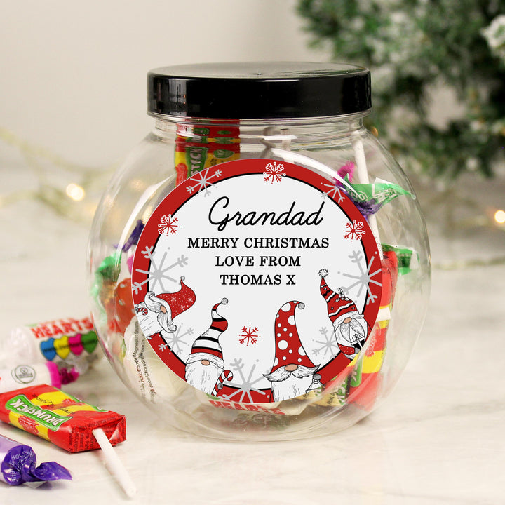 Personalised Gonk Christmas Sweet Jar – alternative view