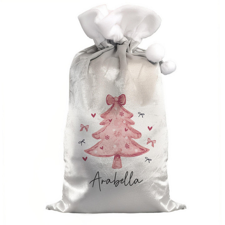 Personalised Pink Christmas Tree Sack – alternative view