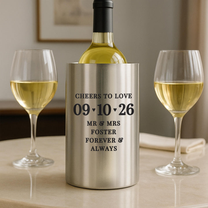 Personalised Big Date Wine Cooler, The Personal Shop, personalised gifts
